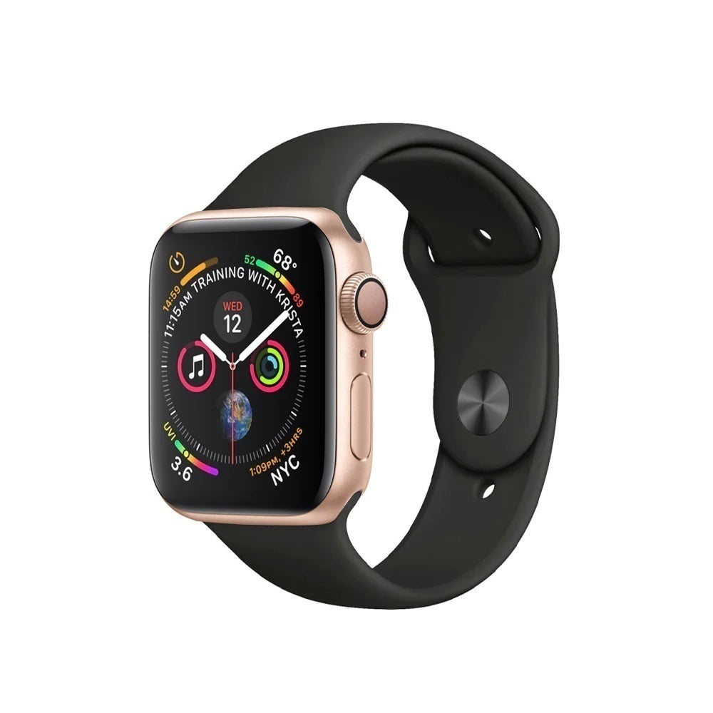 Apple Watch Series 4 (Cellular) 40mm Gold Aluminium Case Black Band - Premium