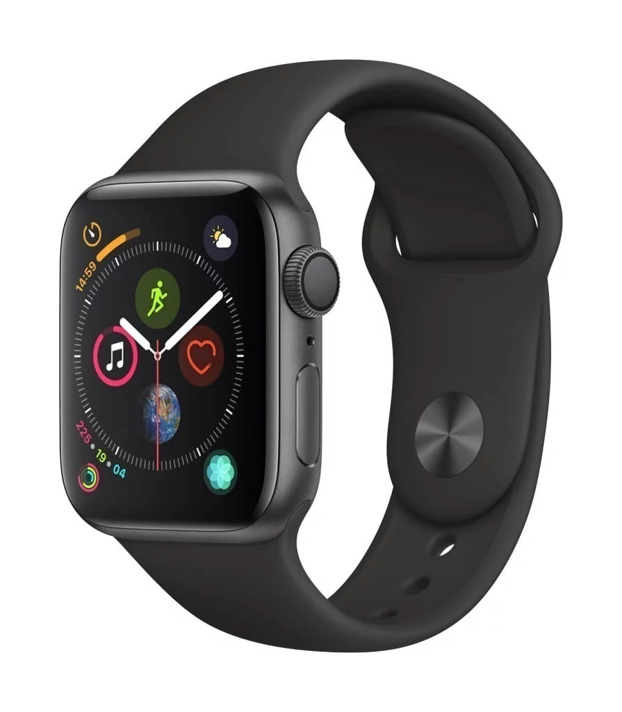 Apple Watch Series 4 (Cellular) 40mm Gray Aluminium Case Black Band - Premium