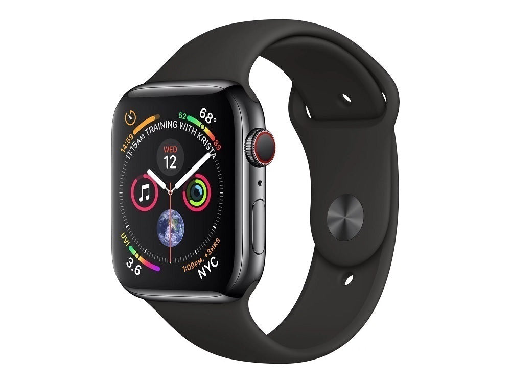 Apple Watch Series 4 (Cellular) 40mm Gray Stainless Steel Black Band - As New