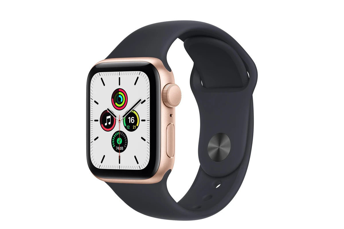 Apple Watch SE 1st Gen(Cellular) 44mm Gold AL Case Black Band - As New (Refurbished)