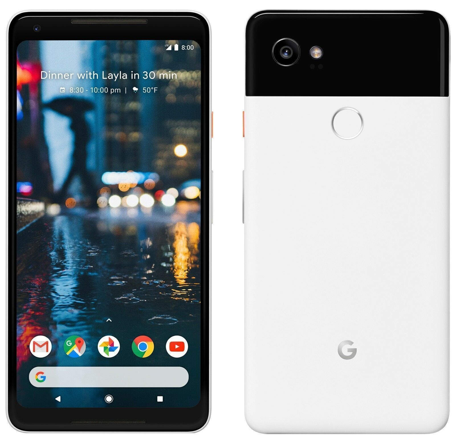 Google Pixel 2 XL 64GB - Black and White- As New Condition (Refurbished)