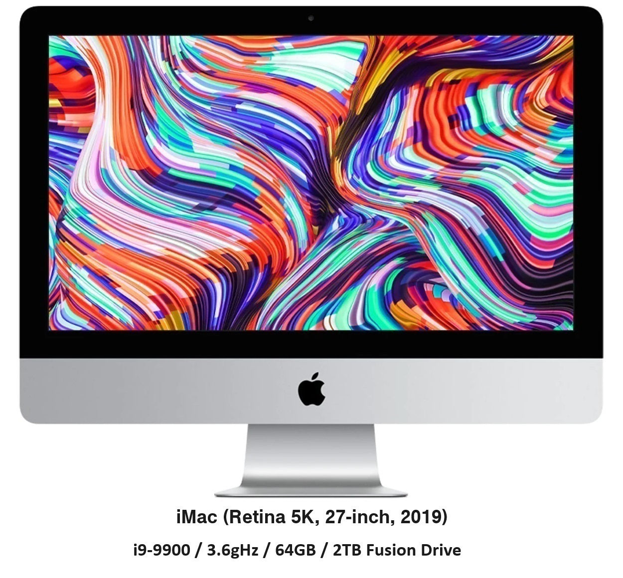 iMac 27"(2019)/i9-9900/3.6gHz/64GB/2TB Fusion Drive-Excellent (Refurbished)