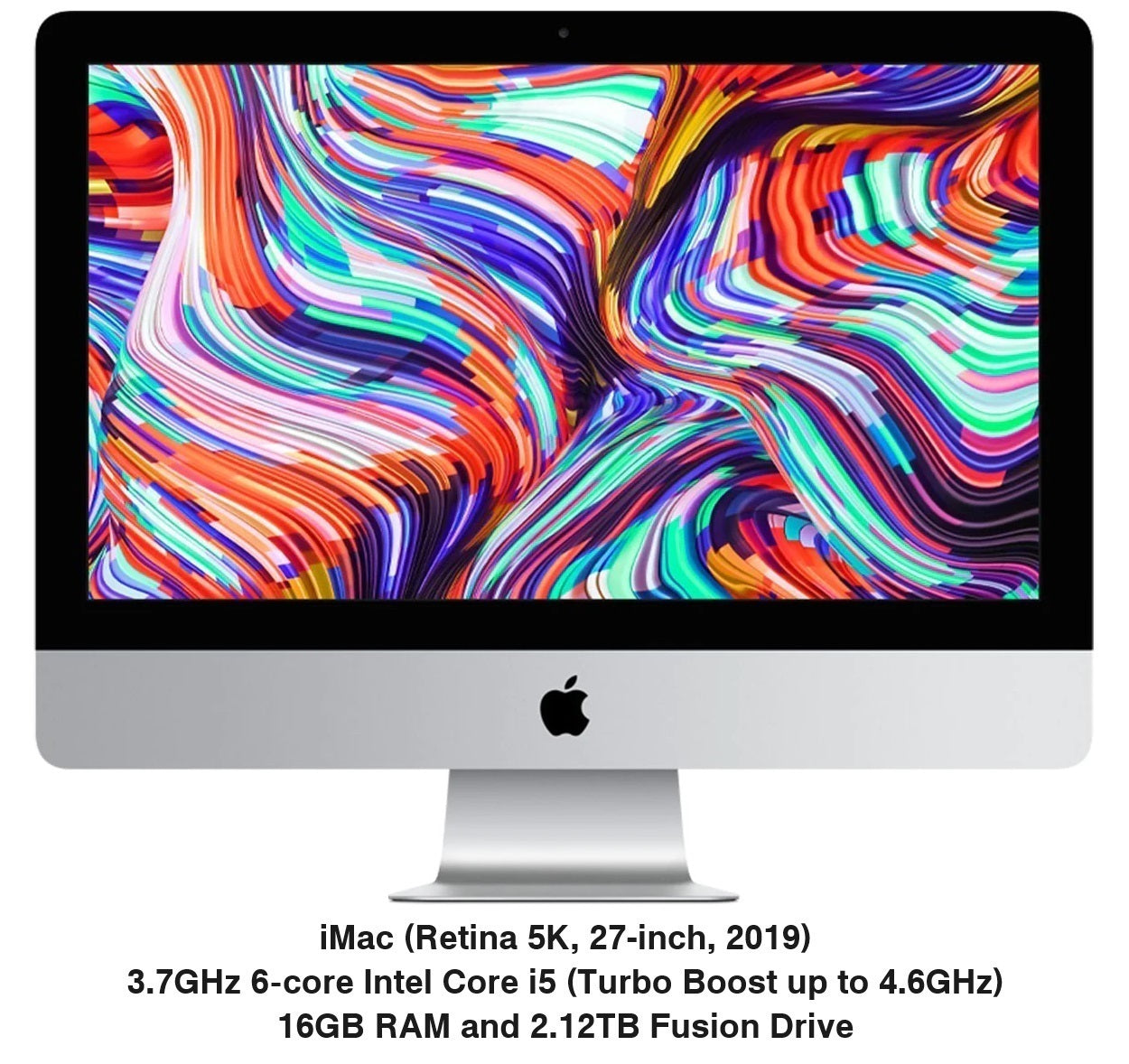 iMac 27"(2019)/i5-9600/3.7gHz/16GB/2.12TB Fusion Drive-Excellent (Refurbished)