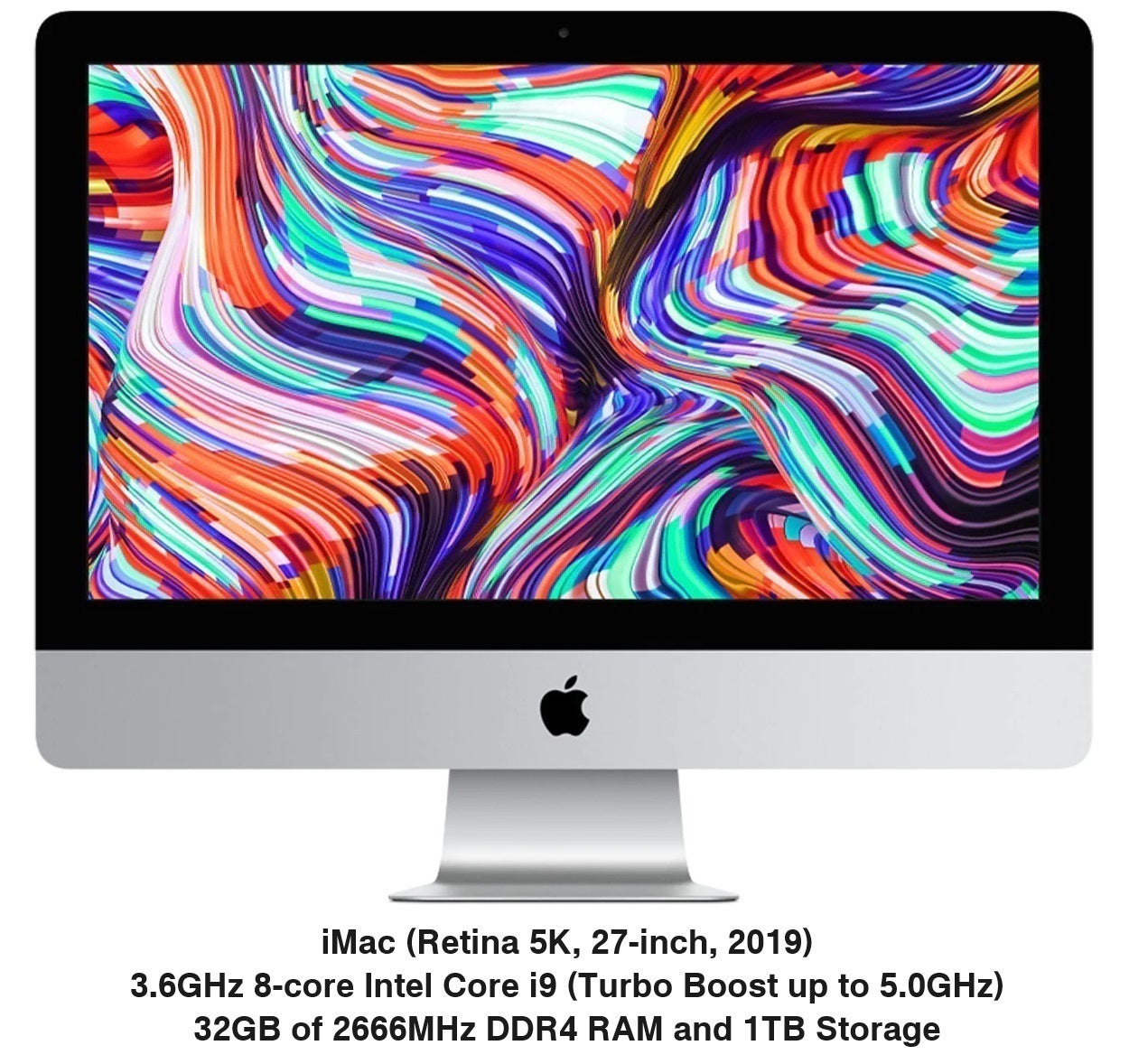 iMac 27"(2019)/i9-9900/3.6gHz/32GB/1TB Hard Drive-Excellent (Refurbished)