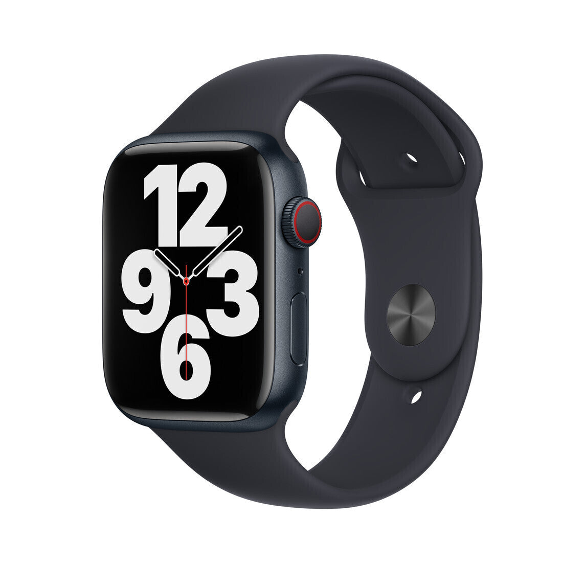 Apple Watch Series 7 (Cellular) 45mm Midnight AL Case Black Band - Brand New