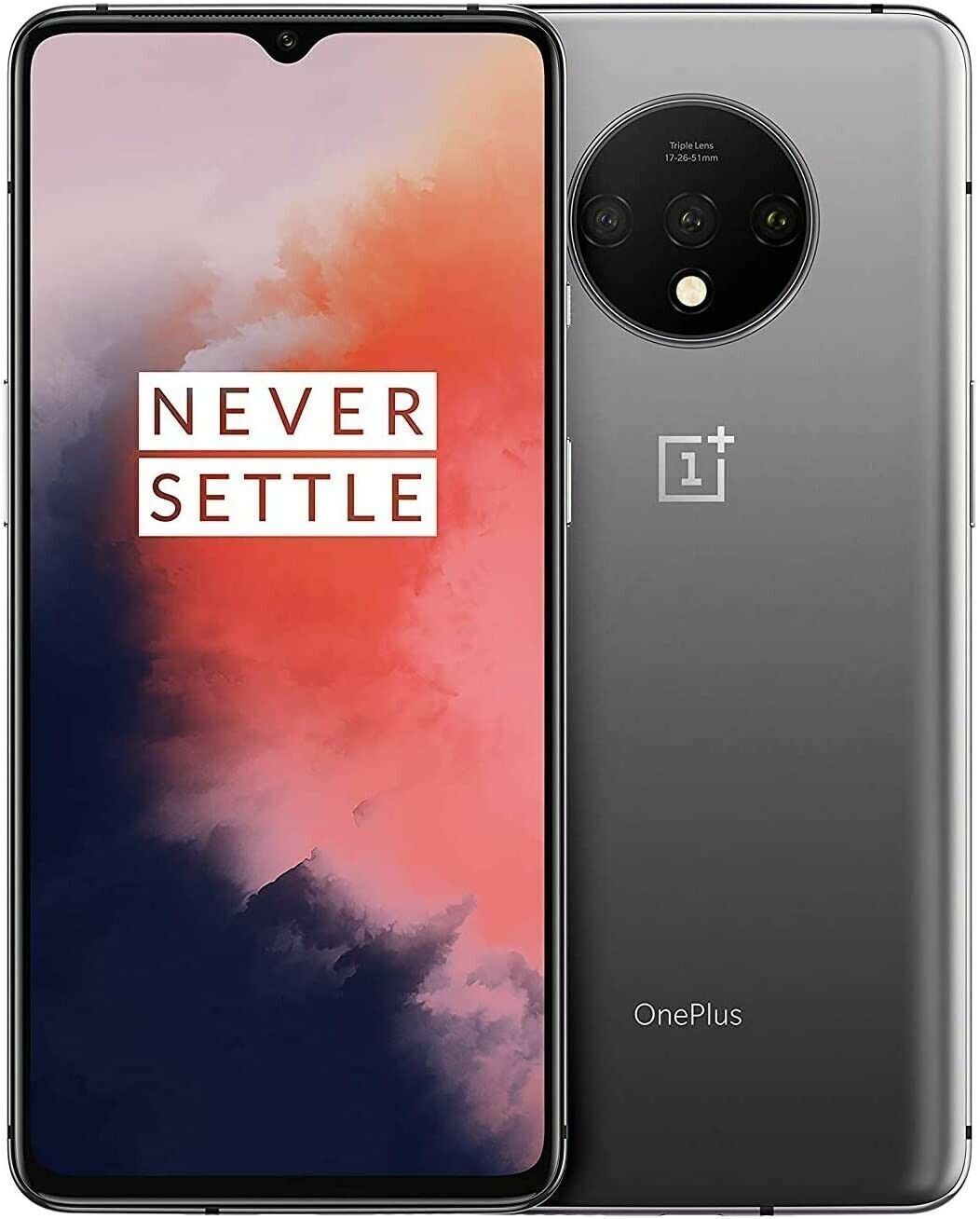 OnePlus 7T Silver, 128GB+8GB RAM - Good Condition (Refurbished)